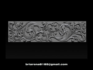 3d stl models cnc router - carved decor 3D Принт Модель