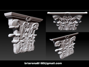 column capital - 3d stl models cnc router 3D 打印模型