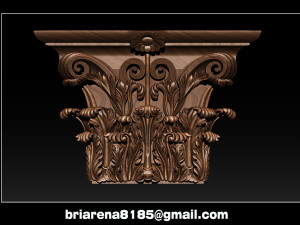 column capital - 3d stl models cnc router 3D 打印模型