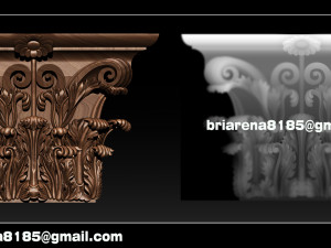 column capital - 3d stl models cnc router 3D 打印模型
