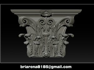 column capital - 3d stl models cnc router 3D 打印模型