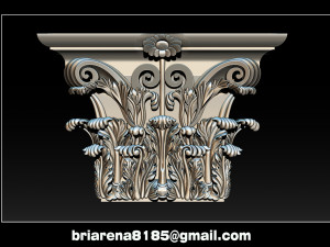column capital - 3d stl models cnc router 3D 打印模型