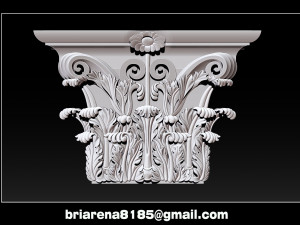 column capital - 3d stl models cnc router 3D 打印模型
