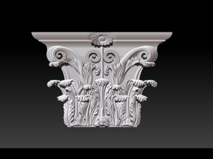 column capital - 3d stl models cnc router 3D 打印模型