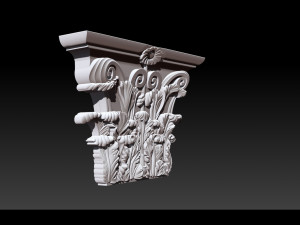 column capital - 3d stl models cnc router 3D 打印模型