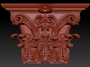 column capital - 3d stl models cnc router 3D 打印模型