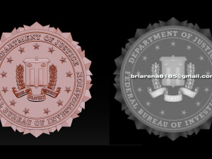 fbi seal - 3d badges Modelo de Impressão 3D