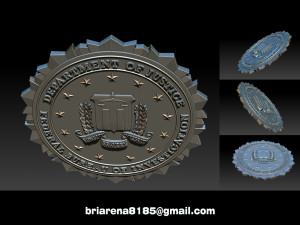 fbi seal - 3d badges Modelo de Impressão 3D
