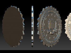 fbi seal - 3d badges Modelo de Impressão 3D