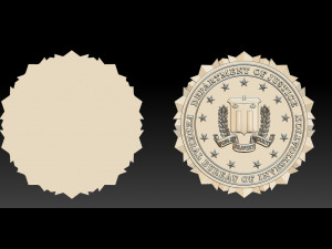 fbi seal - 3d badges Modelo de Impressão 3D