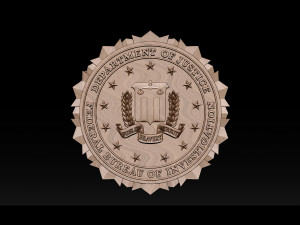 fbi seal - 3d badges Modelo de Impressão 3D