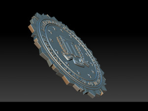 fbi seal - 3d badges Modelo de Impressão 3D