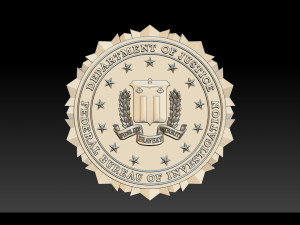 fbi seal - 3d badges Modelo de Impressão 3D