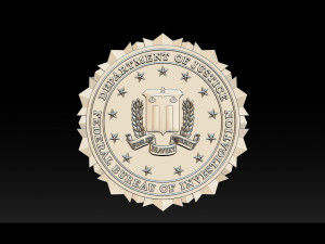 fbi seal - 3d badges Modelo de Impressão 3D