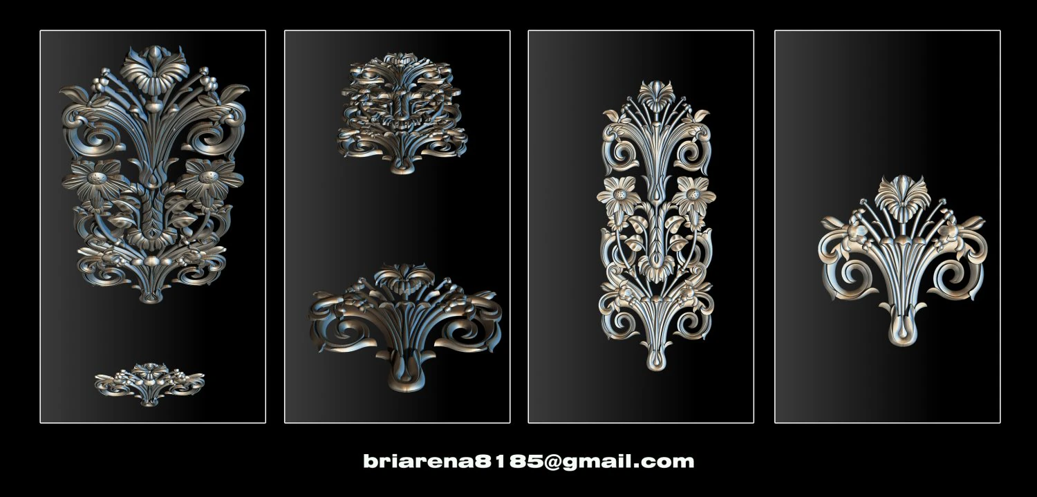 3d stl models cnc router - carved decor 3D Print Model .c4d .max .obj .3ds .fbx .stl .blend