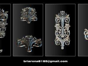3d stl models cnc router - carved decor 3Dプリントモデル