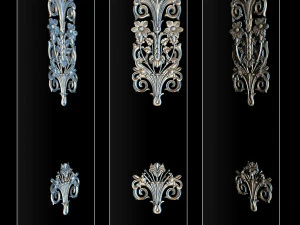 3d stl models cnc router - carved decor 3D Print Model