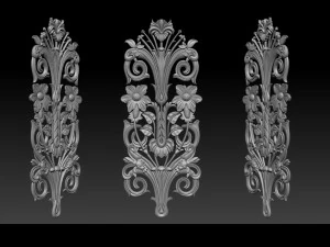 3d stl models cnc router - carved decor 3D Print Model