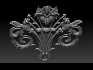 3d stl models cnc router - carved decor 3D Print Model