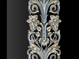 3d stl models cnc router - carved decor 3D Print Model