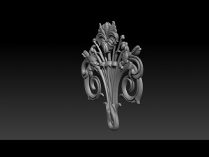 3d stl models cnc router - carved decor Modelo de Impressão 3D