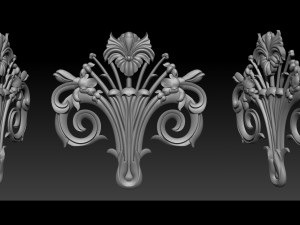 3d stl models cnc router - carved decor Modelo de Impressão 3D