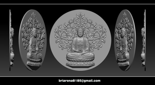 pendant buddha - stl- obj and ztl 3D Принт Модель .c4d .max .obj .3ds .fbx .stl .blend 