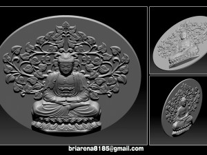 pendant buddha - stl- obj and ztl 3D Принт Модель
