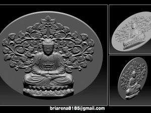 pendant buddha - stl- obj and ztl 3D Print Model