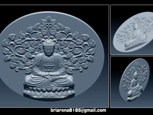 pendant buddha - stl- obj and ztl 3D Print Model