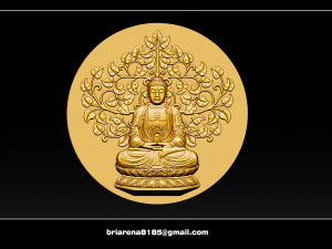 pendant buddha - stl- obj and ztl 3D Принт Модель