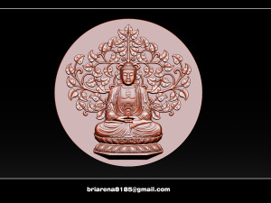 pendant buddha - stl- obj and ztl 3D Принт Модель