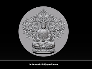 pendant buddha - stl- obj and ztl 3D Принт Модель