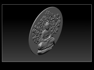 pendant buddha - stl- obj and ztl 3D Принт Модель