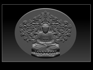 pendant buddha - stl- obj and ztl 3D Принт Модель