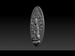 pendant buddha - stl- obj and ztl 3D Принт Модель