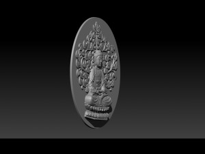 pendant buddha - stl- obj and ztl 3D Принт Модель