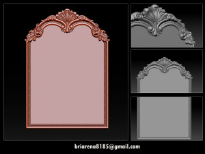 mirror classical carved frame Modèles 3D en vedette