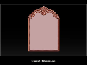 mirror classical carved frame 3D Print Model