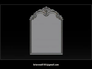 mirror classical carved frame 3D Print Model