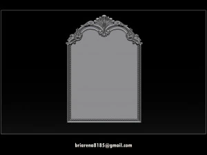 mirror classical carved frame 3D Print Model
