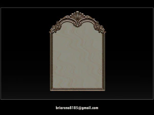 mirror classical carved frame 3D Print Model