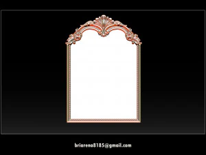 mirror classical carved frame 3D Print Model