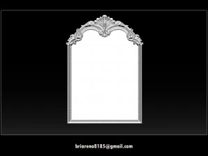 mirror classical carved frame 3D Print Model