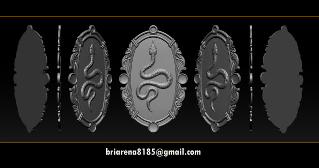 snake silver and pendant jewelry - 3d stl models cnc router 3D Baskı Modeli .c4d .max .obj .3ds .fbx .stl .blend 
