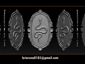 snake silver and pendant jewelry - 3d stl models cnc router 3D Print Model