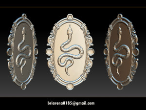 snake silver and pendant jewelry - 3d stl models cnc router 3D Baskı Modeli