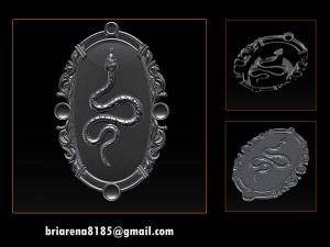 snake silver and pendant jewelry - 3d stl models cnc router 3D Baskı Modeli