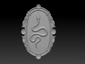 snake silver and pendant jewelry - 3d stl models cnc router 3D Baskı Modeli