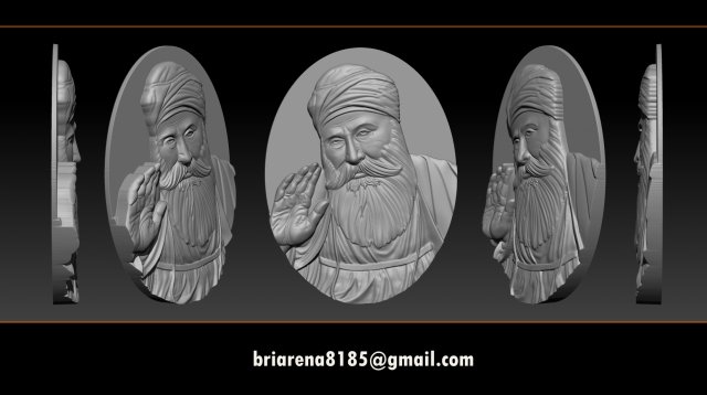 guru nanak for cnc router 3D 打印模型 .c4d .max .obj .3ds .fbx .stl .blend 